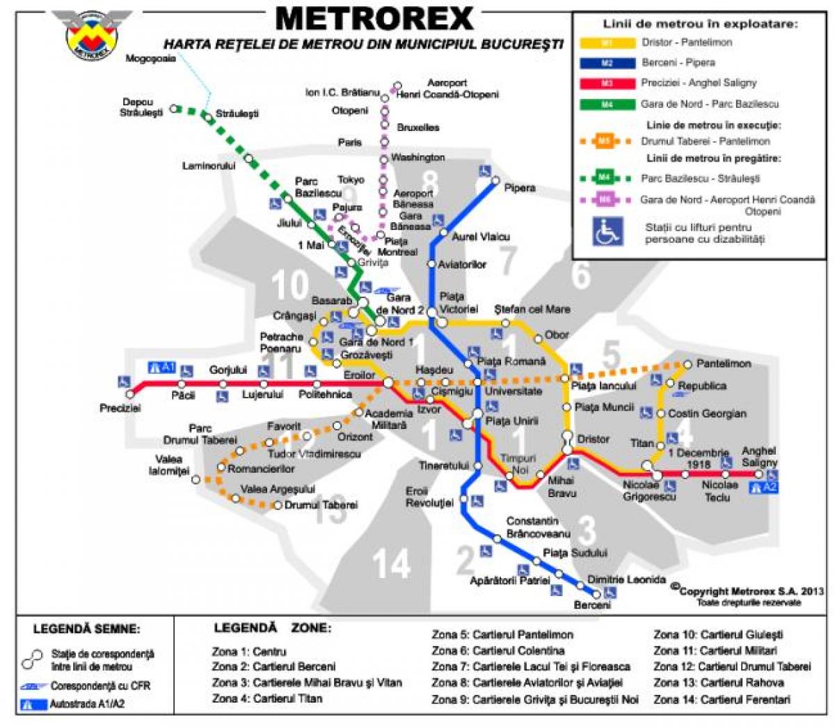 Бухарэст карта метро 