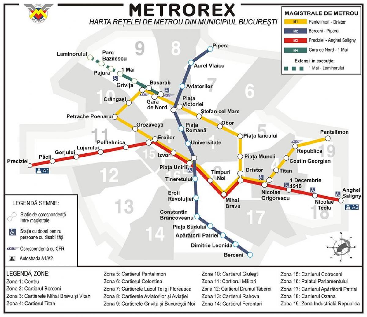 карта метро Бухарэсцкая